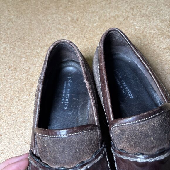 John Varvatos Thompson Venetian loafers in brown suede Size 13 main image 4